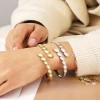 Cross-border titanium steel stainless steel bracelet, vacuum electroplated 18K gold, retro open spring women's jewelry, high-end accessory bracelet, wear-resistant and corrosion-resistant Specification image